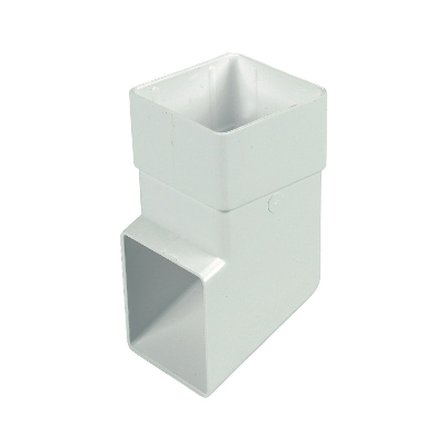 P2-White 65mm SQ Downpipe Shoe 