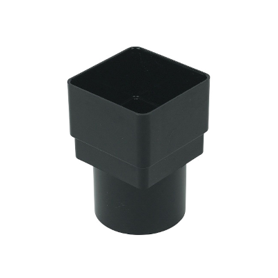 P2-Black 65mm SQ to 68mm RD Downpipe Adaptor