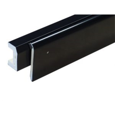 F1-Flex-R Gutter Trim 2.5m STD SINGLE PIECE Black 910013